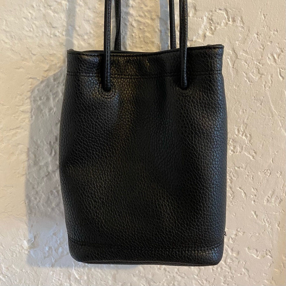 REMI/REID Black Vegan Leather CrossBody Bag
